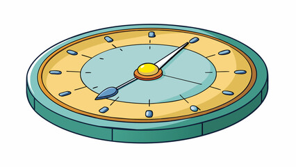 Aufkleber - A circular object with a smooth surface and different numbers and markings indicating time.. Cartoon Vector.