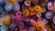 © Jiraphiphat - Stunning close-up of colorful pollen grains from various flowers, highlighting their unique textures and shapes