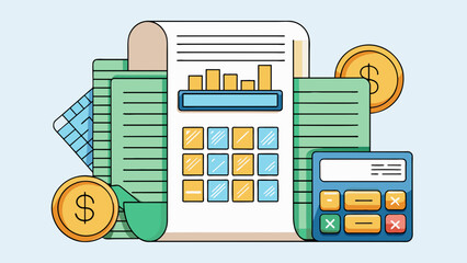 Aufkleber - A digital bank statement with a clear header listing the source of the income and the date received accompanied by a precise numerical amount.. Cartoon Vector.