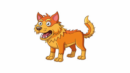 Poster - A dog can be defined as a domesticated fourlegged animal with fur a tail and sharp teeth. They are often kept as pets and come in different breeds. Cartoon Vector.