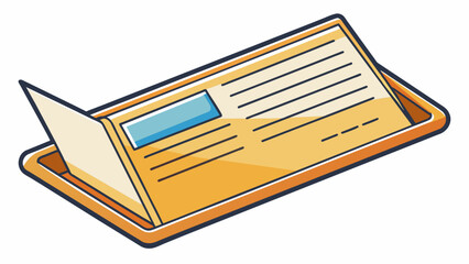 Poster - After completing a check it is usually folded into thirds and p inside a designated envelope or pouch. The envelope may have a slot or window for the. Cartoon Vector.