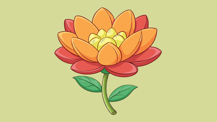 Aufkleber - Although the flower was delicate and fragile its vibrant colors and sweet scent filled the entire room with warmth and beauty.. Cartoon Vector.