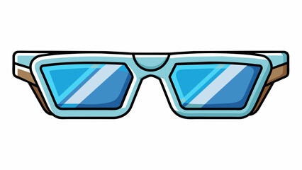 Poster - A pair of glasses with immaculately clear lenses allowing the wearer to see everything around them with perfect clarity.. Cartoon Vector.