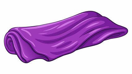 Poster - A piece of fabric in a shade of deep purple with a soft and smooth texture and a width of about 60 inches.. Cartoon Vector.