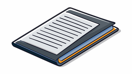 Poster - A sleek and modern document with a glossy black cover and thick highquality paper. The text is printed in bold professional font and there are no. Cartoon Vector.