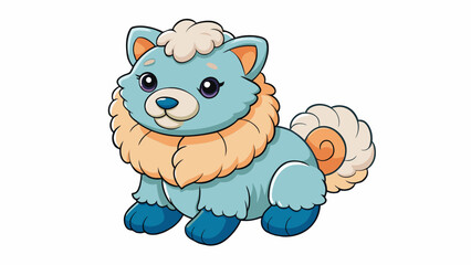 Poster - A soft fluffy item made of fabric and filled with small plush materials used for cuddling.. Cartoon Vector.