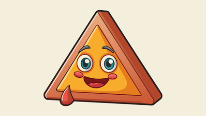 Poster - A triangular object with three equal sides and three sharp angles. It has a matte finish and is made of a durable rubber material.. Cartoon Vector.