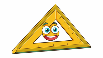 Aufkleber - A triangle with one angle measuring exactly 90 degrees forming a perfect corner.. Cartoon Vector.