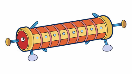 Wall Mural - Example 2 A long cylindrical structure with joints and muscles responsible for supporting and moving the rest of the body.. Cartoon Vector.