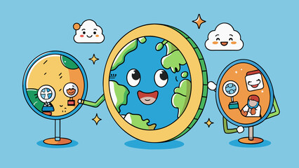 Poster - Language is like a mirror reflecting the culture and values of a society but also shaping and influencing them through the power of language to convey. Cartoon Vector.