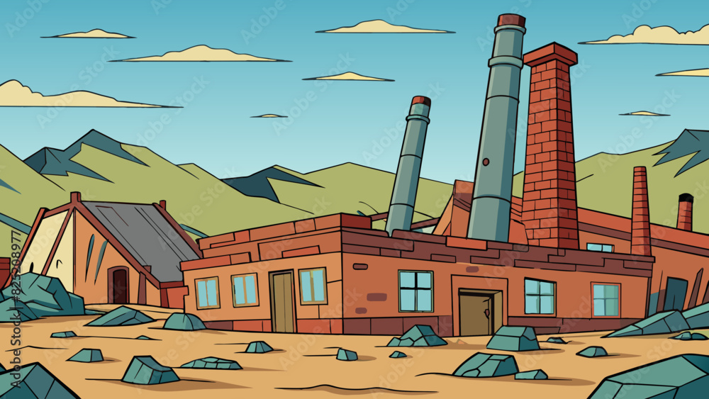 Photo inspiration: Fresh Look at The Abandoned Factory Loomed Over The Barren Landscape Its Smokestacks