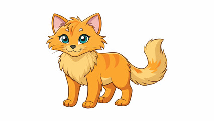 Poster - The cats fur felt silky and smooth as I petted its back. It was warm to the touch and had a slight give to it.. Cartoon Vector.