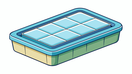 Poster - The case was a small rectangular box made of sy plastic material with a snapon lid. It had a smooth surface and four ridges on each corner for extra. Cartoon Vector.