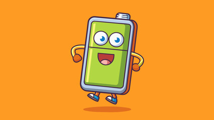 Aufkleber - The cellphone battery must have a capacity of at least 3000 mAh and be able to hold a charge for a minimum of 8 hours.. Cartoon Vector.