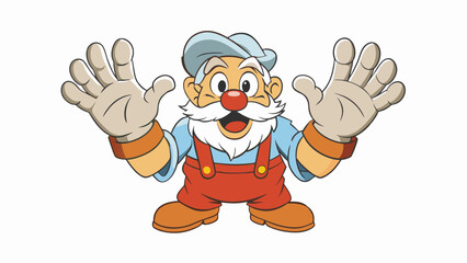 Poster - The characters hands were calloused and strong evidence of years of hard work and labor. Despite their rough appearance they moved with a gentle grace. Cartoon Vector.