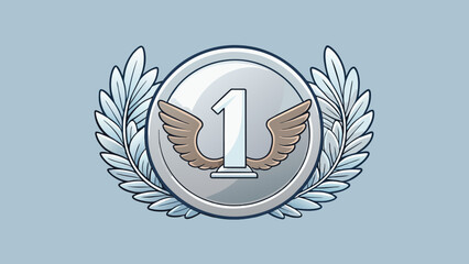 Fototapete - The cent was a small silver coin with a smooth shiny texture. It had a picture of a sy majestic eagle with its wings spread wide on one side and the. Cartoon Vector.