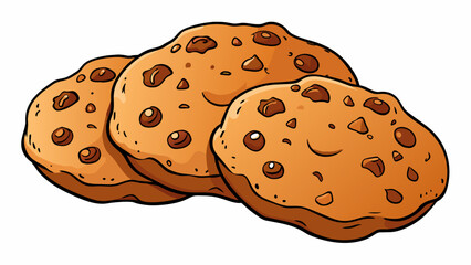 Poster - The cookies were slightly burnt around the edges giving them a crisp and slightly smoky flavor. Despite the overbaking they maintained a soft and. Cartoon Vector.