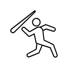 Poster - Javelin icon. outline icon