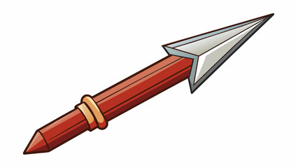 Poster - The end of an arrow sharp and tapered to a point to easily pierce a surface.. Cartoon Vector.