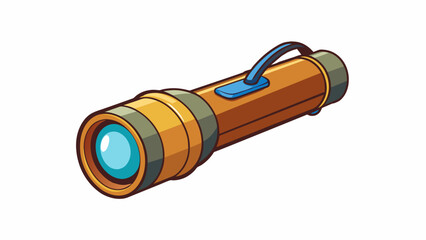 Aufkleber - The flashlight function is defined by its ability to provide light in dark environments. The object is small handheld and has a cylindrical shape with. Cartoon Vector.