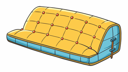 Poster - The large rectangular object had a soft cushioned surface and could be adjusted to different angles. It was perfect for comfortably resting your back. Cartoon Vector.