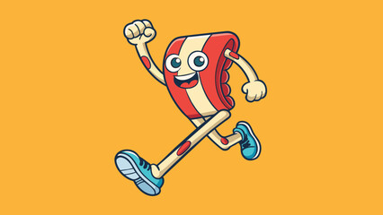 Aufkleber - The leg is a powerful limb made up of bones tendons and muscles. It is capable of jumping running and supporting the bodys weight. Its skin is rough. Cartoon Vector.