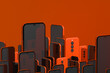 © Marcos Osorio/Stocksy - Assortment of smartphones on orange background