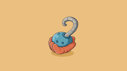 Aufkleber - The object was small and compact fitting easily in the palm of a hand. It had a rough texture and was oddly shaped with one end curving upwards like a. Cartoon Vector.