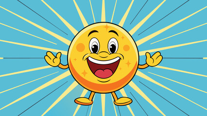 Poster - Theres also the friend who is like a ray of sunshine radiating joy and positivity wherever they go. They have an infectious laugh and are always able. Cartoon Vector.
