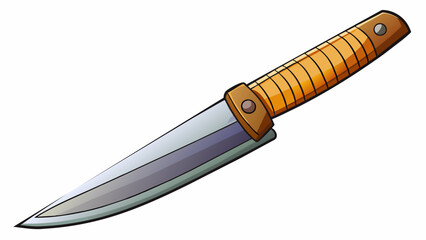 Poster - The sharp pointed edges of the knife suggest its purpose for ting and slicing reflecting its sharpness and precision.. Cartoon Vector.