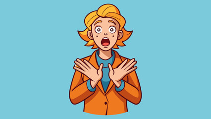 Aufkleber - The statement was spoken in a deep booming voice that demanded attention. The speakers hands gestured emphatically their fingers long and slender with. Cartoon Vector.