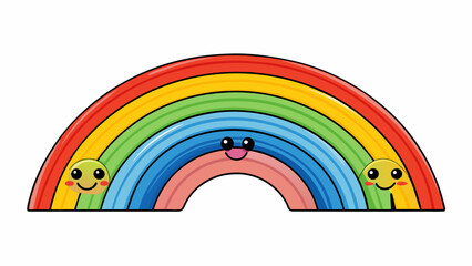 Poster - Think of a rainbow with different colors blending together to create a beautiful spectrum. Each color represents a different member of the committee. Cartoon Vector.