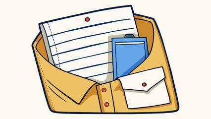 Poster - This pass is simply a handwritten note folded in half and tucked into a shirt pocket. The paper is old and slightly yellowed with a few creases and. Cartoon Vector.