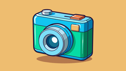 Poster - This item is rectangular with a flat smooth surface. It is made of glass and has a transparent appearance. It is used for taking pictures and can. Cartoon Vector.