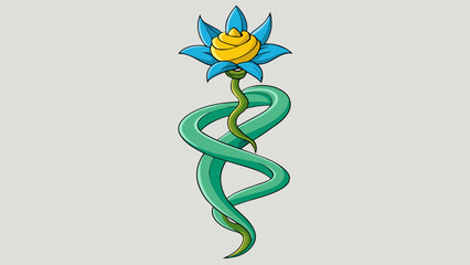 Poster - This plant is known for its unusual shape with long thin leaves that twist and curl like a corkscrew. The leaves are a deep bluegreen color with a. Cartoon Vector.
