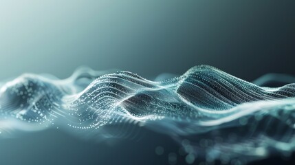Poster - A close-up photo of a sound wave traveling through the air, with visible ripples and distortions.