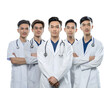© Genius pixels - Group of Chinese Doctors Isolated on Transparent Background, Healthcare Concept