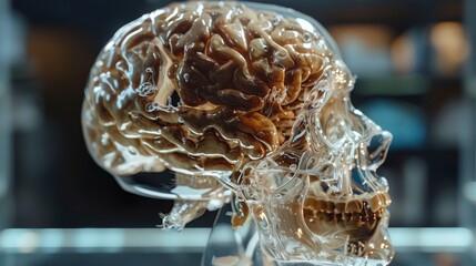 Fototapete - A groundbreaking brain scan technology that allows scientists to visualize the mind's inner workings, unlocking new insights into human consciousness.