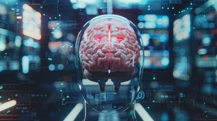 Poster - A groundbreaking brain-computer interface that utilizes advanced brain scan technology to enable direct communication between the mind and machines.