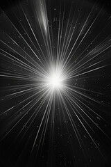 Wall Mural - A black and white photo of a bright light shining in the dark