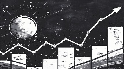 Poster - Financial Analysis Report with Dynamic Charts and Graphs on Blue Background