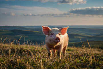 One happy pig living the dream