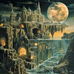 Canvas Print - in beginning of a fantasy world