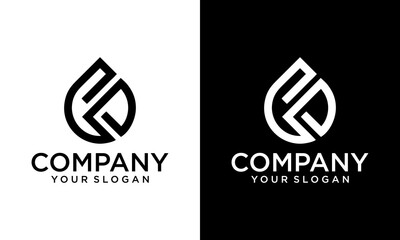 Aufkleber - Creative Letter K water drop logo icon design template elements