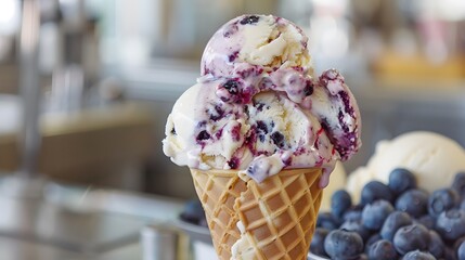 A colorful summer treat in melting ice cream