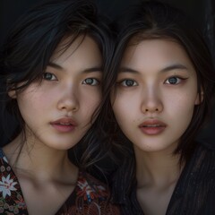 Poster - two young Asian woman