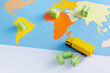 © Marc Tran/Stocksy - concept export import business in world map
