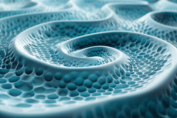 Poster - Abstract isometric background with concentric circles forming a wave pattern,