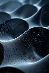 Poster - Abstract isometric background with concentric rhombuses forming a wave pattern,