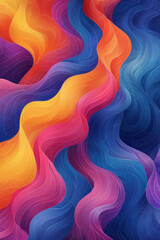 Poster - Seamless isometric pattern of interconnected lines in soft pastel colors,